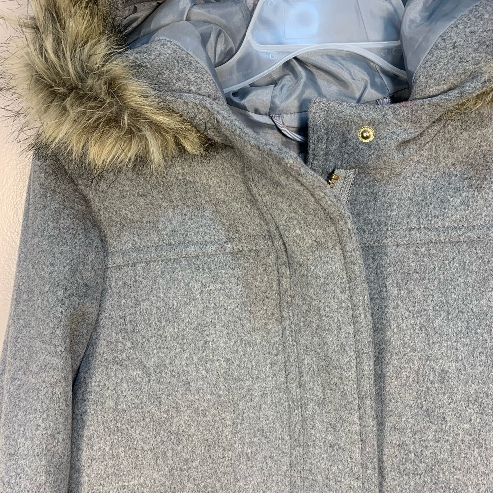 J.Crew Vail Wool Blend Faux Fur Trim Parka Jacket Coat - Picture 4 of 15